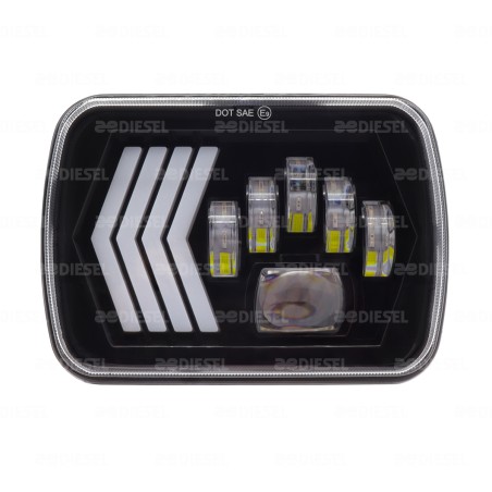 UNIDAD 12/24V DERECHA LED BLANCO/DIREC 7"